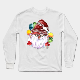 Santa Claus Face balloon Long Sleeve T-Shirt